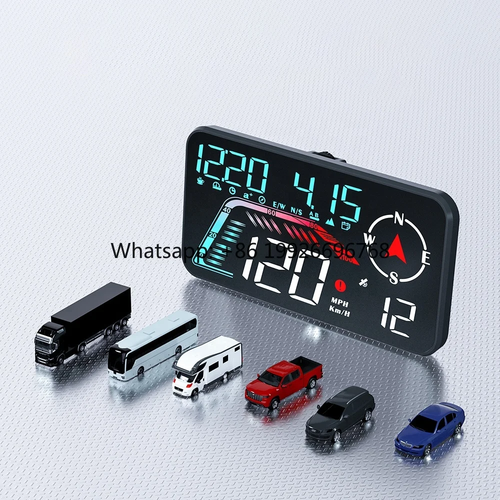 HUD 5.5 Large Universal Car G12 HUD Multi Functions Speed Meter Auto Electronics Gps Hud Head up Displays
