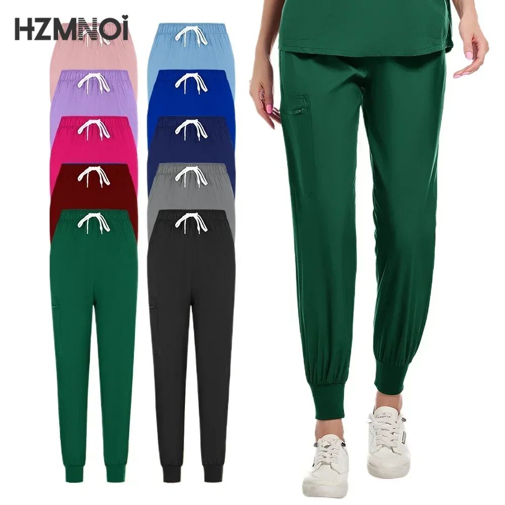 Multicolor Scrubs Uniform Short Sleeve Tops+jogger Pants Nursing Uniform Women Pet Doctor Medical Surgery Workwear Surgical Sets