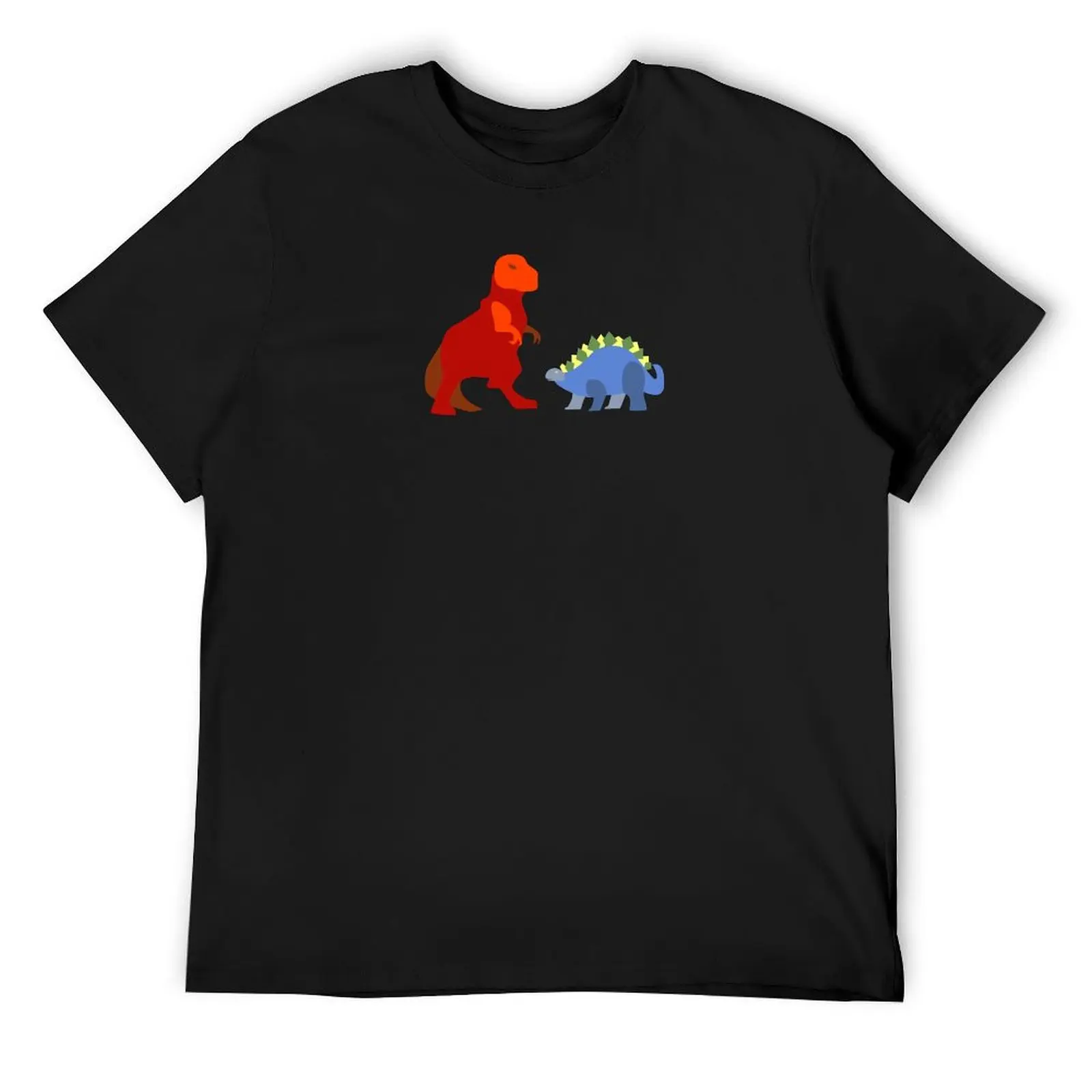 

Tyrannosaurus Rex & Stegosaurus T-Shirt summer shirt funny costumes T-shirts man animal prinfor boys men clothings