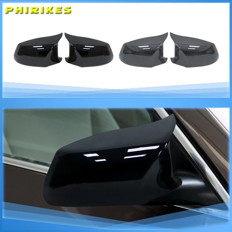 for BMW 5 Series F10 F11 2010-2013 Car Rearview Mirror Cover Side Wing Protect Frame Covers Carbon Fiber Style Trim Shell