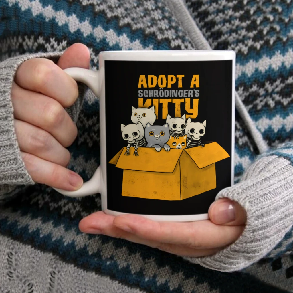 

Schrodinger kittiesCoffee Mug Tea Cup 11oz Coffee Cup Funny Birthday Ceramic Mug Personalized Cup