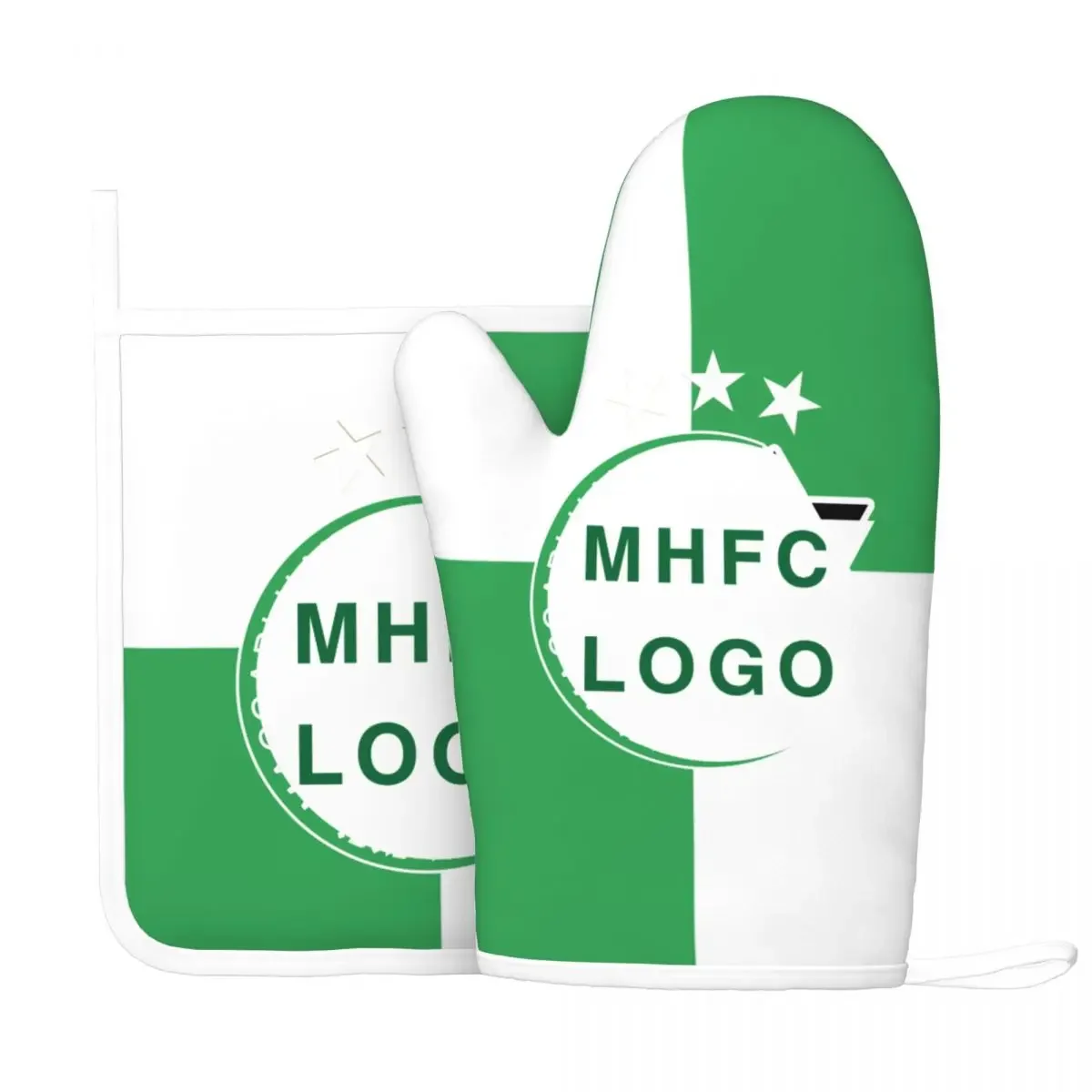 

Israel Maccabi Haifa F.C MHFC Champion Silicone Oven Gloves Heat Insulation Anti-scald Gloves High Temperature Anti-scald Mat