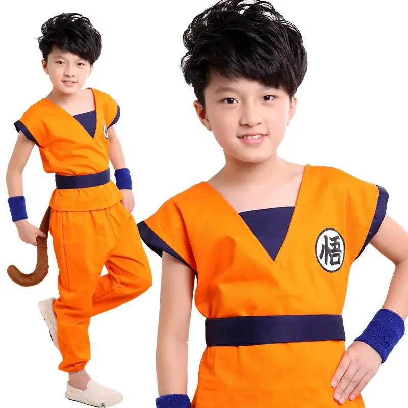 

Halloween Children's Super Cosplay Costume Son Goku Boys Turtle School Uniform Outfit Anime Dress up Clothes