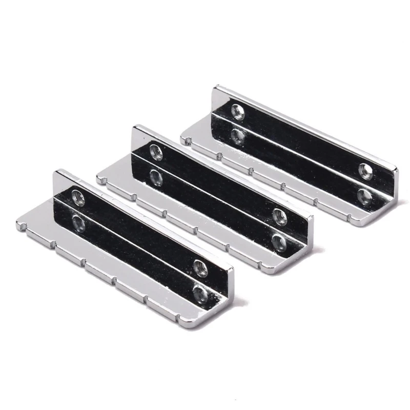 Quick Install 6 Strings Guitar Metal Slotted Nut Guitar Pillow Bridge Nut Electric Guitar Accessories Saddles Bridge Part