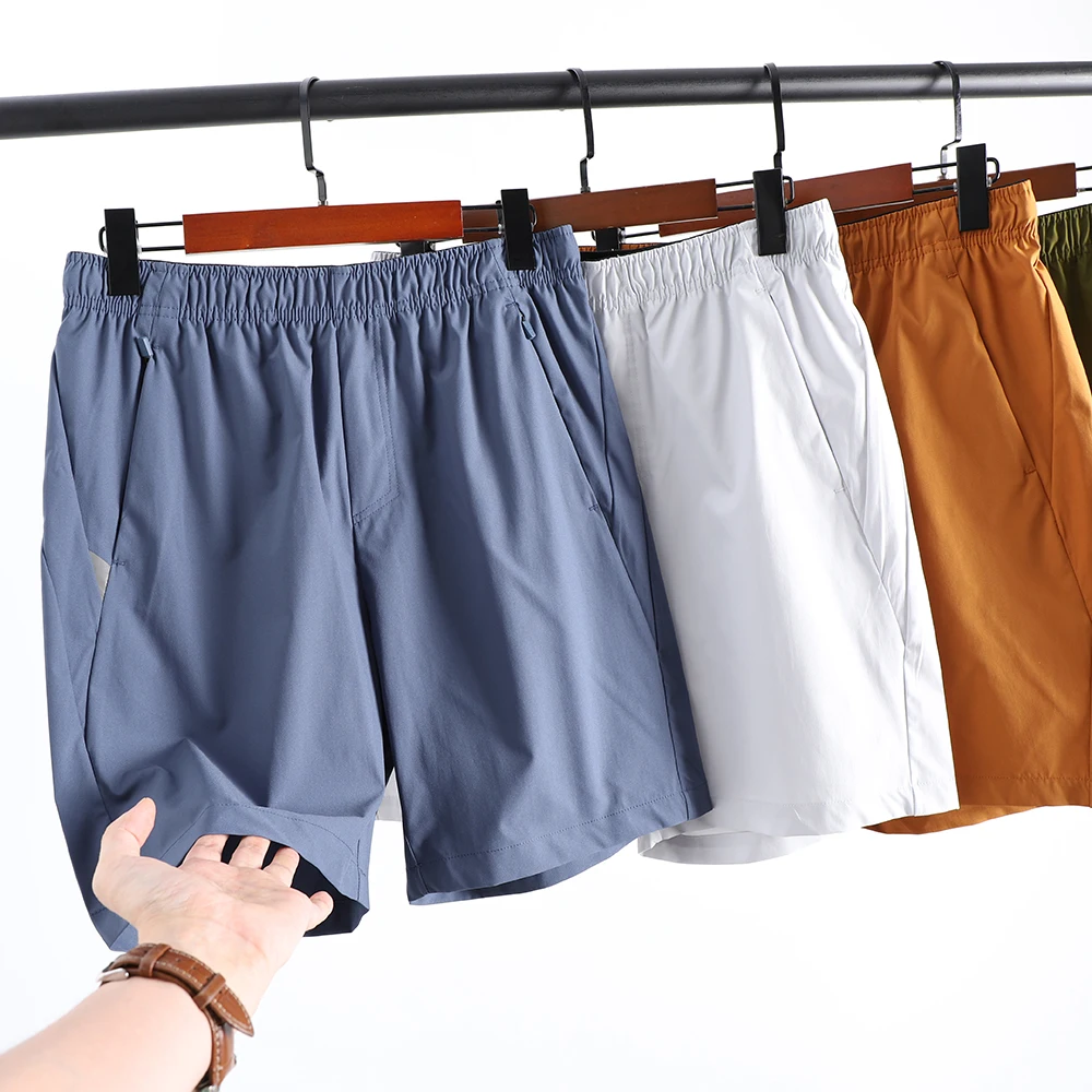 

Reflective Strip Design Qui Dry Breathable Men's Outdoor Sports Casual Elastic Waist Five-Quarter orts Faion Urban Sle