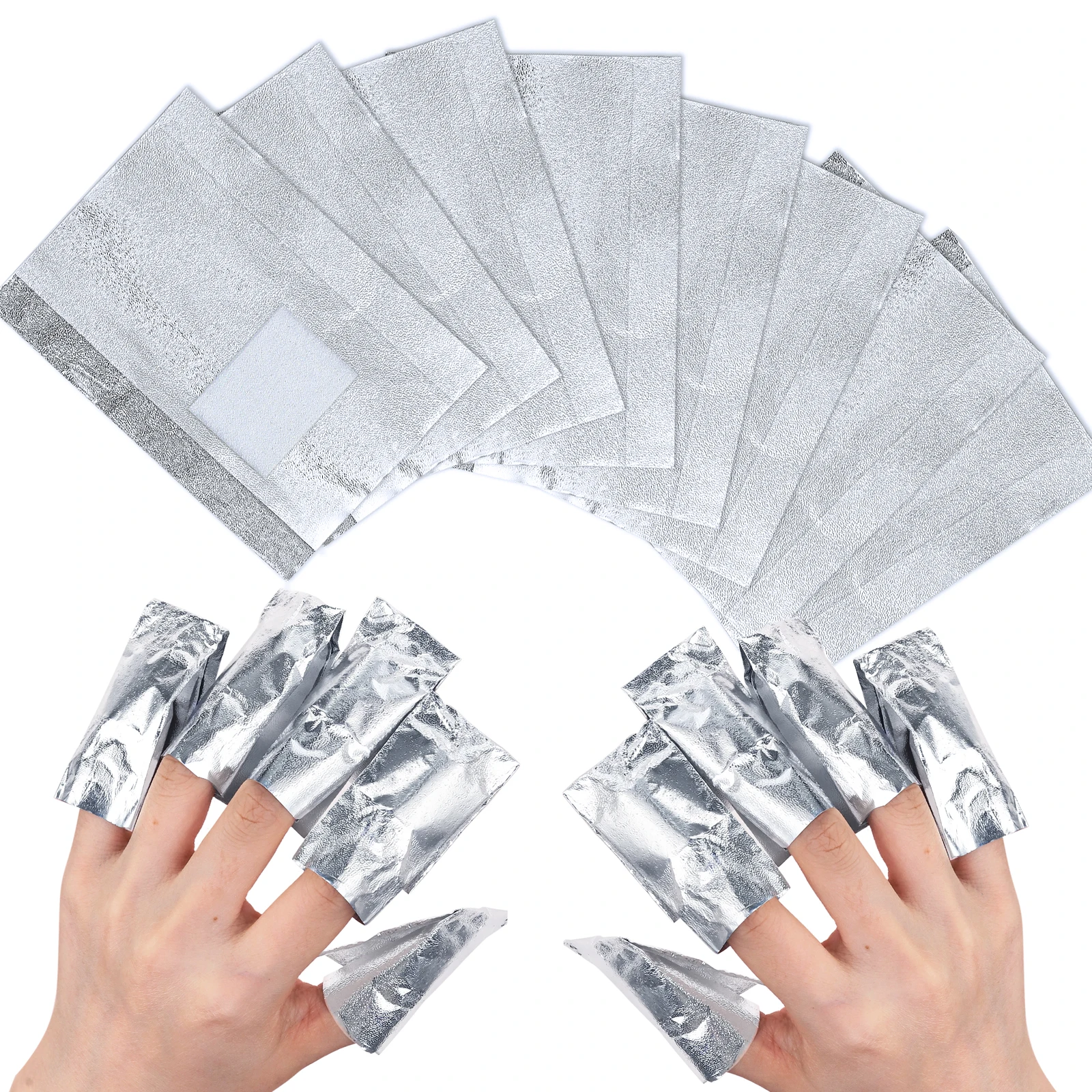 50/100 قطعة الألومنيوم احباط هلام مزيل الأظافر مناديل إزالة البولندية نقع قبالة جل الأشعة فوق البنفسجية من الأكريليك مزيل يلتف مع أدوات مانيكير الأسيتون