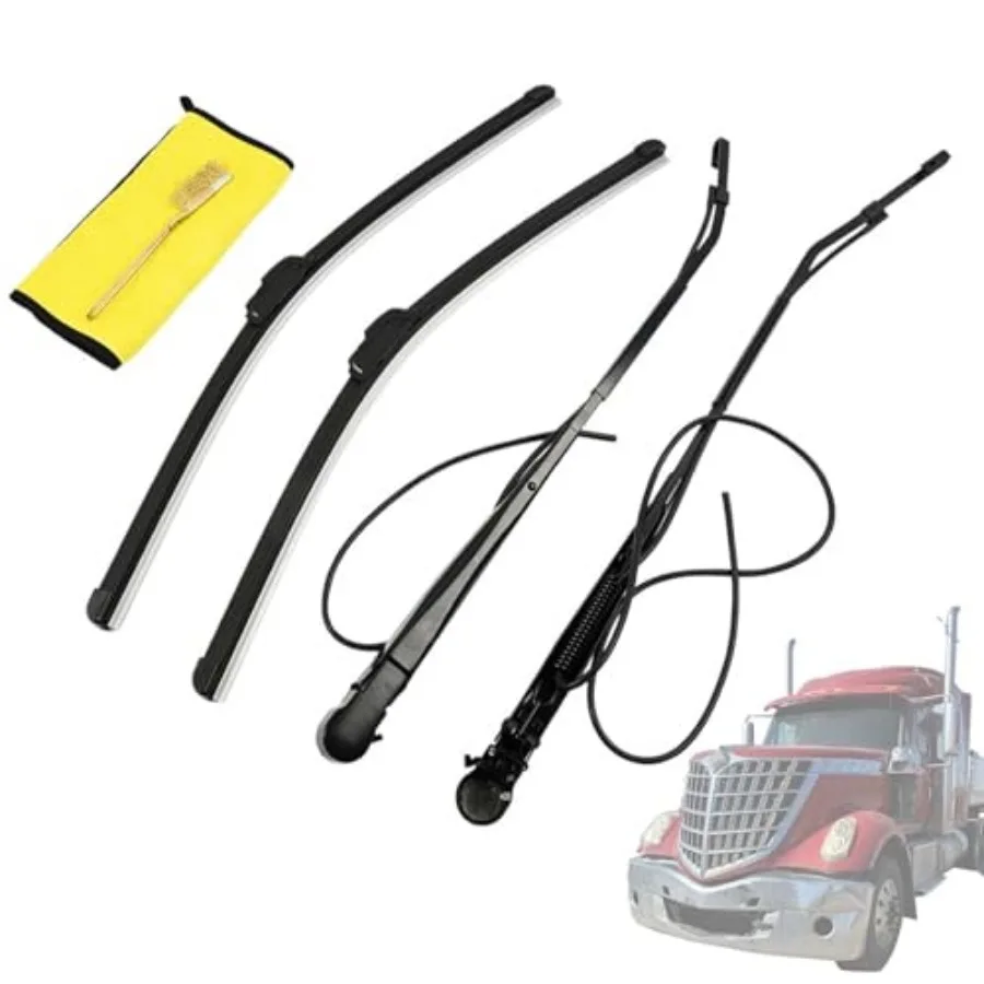 

1 Pair Front Windshield Wiper Arm W/Blades Kit Compatible with IC Corporation International 2002-2014, Replace 3535050C1,,HLK70