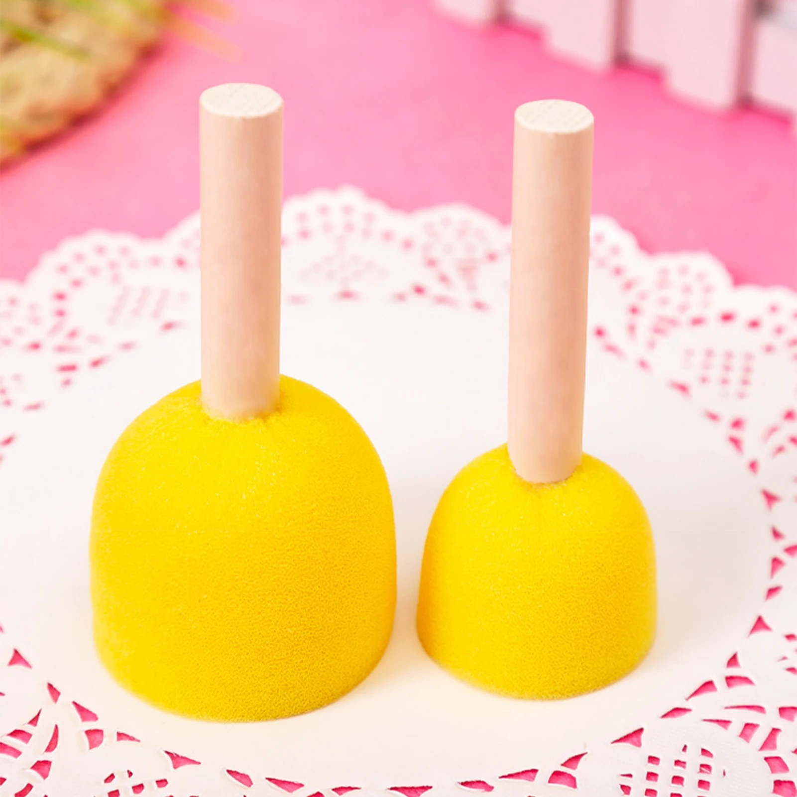 5pcs Round Stencil Sponge Wood - đánh giá và giá Art And Craft With Paint