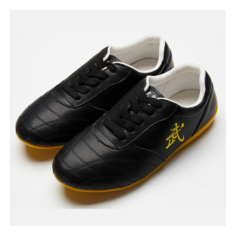 Wushu Shoes Women's Cowhide Bottom Performance Training Taiji Shoes Men's Cowhide Taijiquan Training Shoes