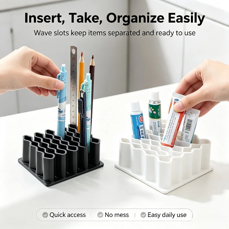 Ointment Holder Desktop Ointment Stand Plastic Material Cosmetics Storage Rack Pen Holder Home Ointment Compartment Organizer