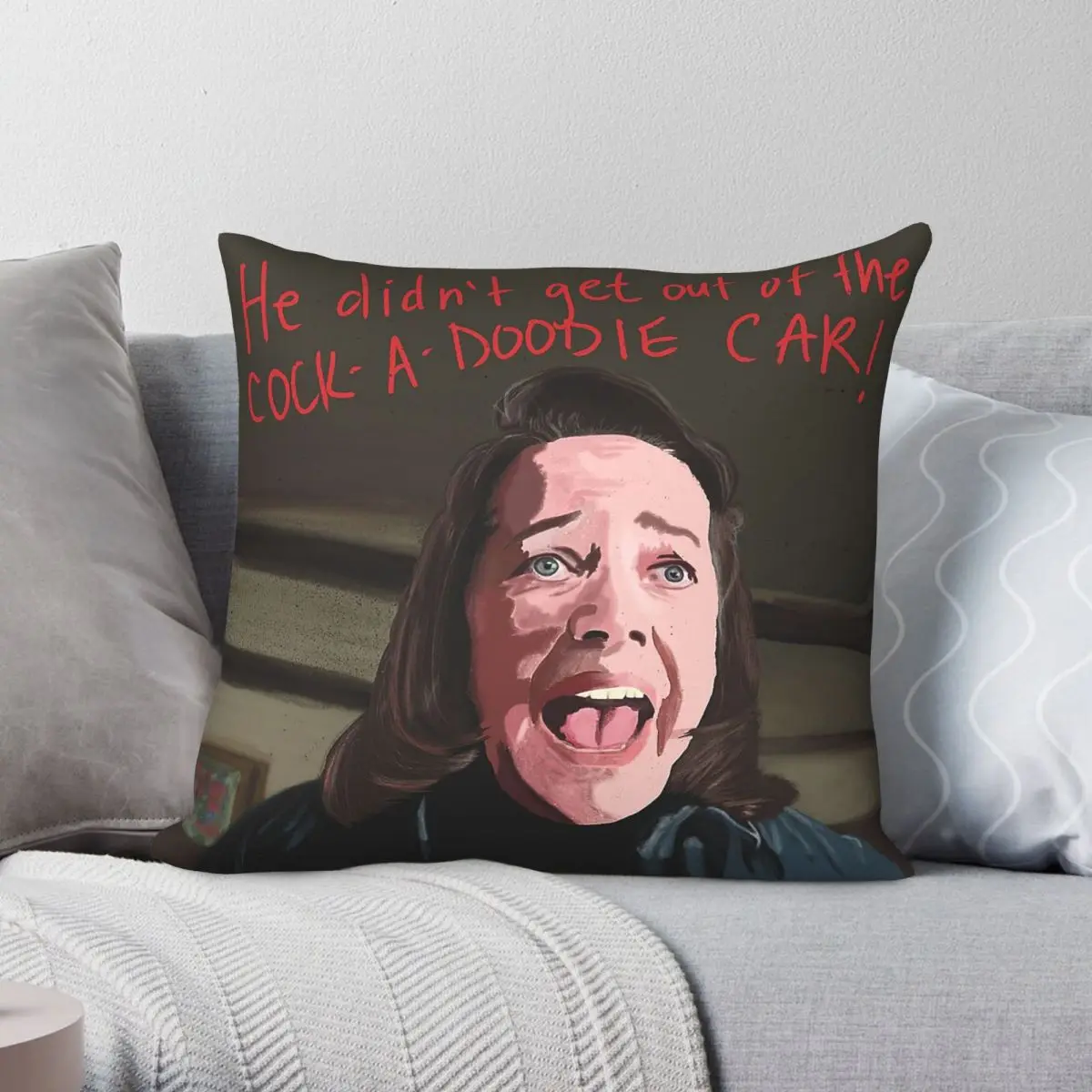 Annie Wilkes Misery Square Pillowcase Polyester Linen Velvet Pattern Zip Decorative Throw Pillow Case Room Cushion Cover