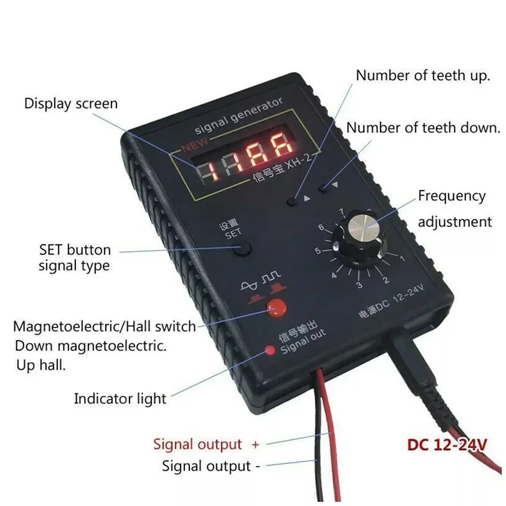 XH-2A Vehicle Signal Generator Hall Sensor Auto Crankshaft Position Simulator 2Hz To 8KHz Stopwatch XH-2A Portable Repair Tool