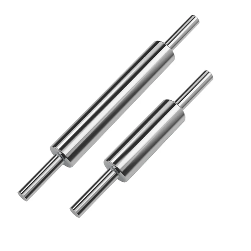 A38M Dual Rolling Pin (17 Inches+12 Inches) -304 Stainless Steel Mini Roll Pins For Baking Pizza Dough Pie Cookie-Dough Rolle