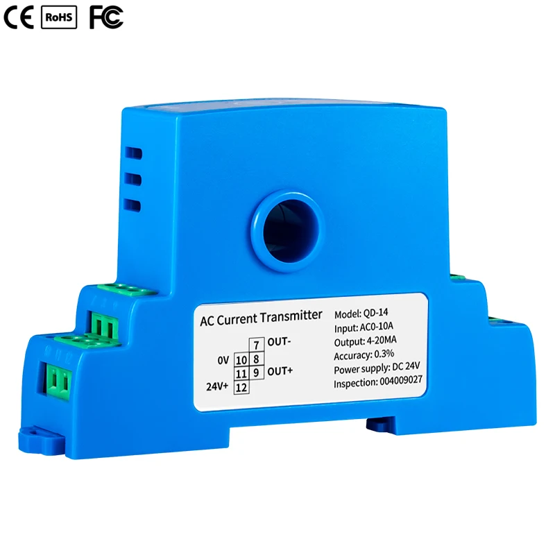 DC 0-10A 0-50A 0-100A 0-150A Silny przeciwwyłkowy konwerter sygnału prądowego 4-20mA 0-10V 0-5V RS485 Przetwornik prądu stałego