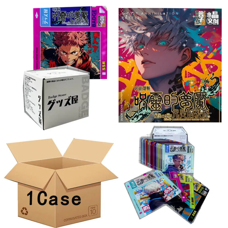 JUJUTSU  KASEN Cards Booster Box Badge House Cards1Case  Anime  Board Games  For Children Toys