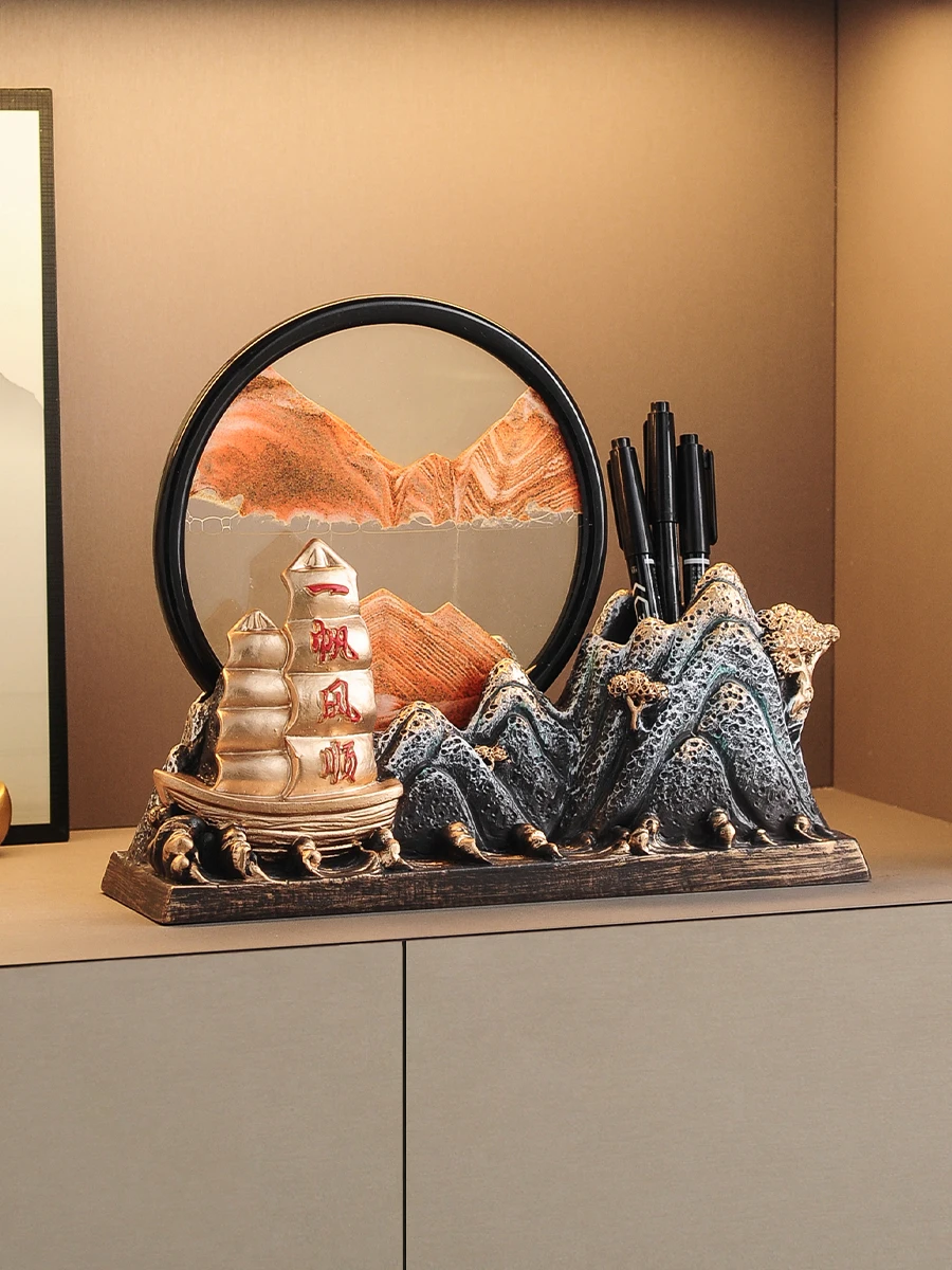 السلس الإبحار الإبحار قارب الرمال اللوحة قارب حامل قلم زخرفة مكتب سطح المكتب دراسة الديكور #2