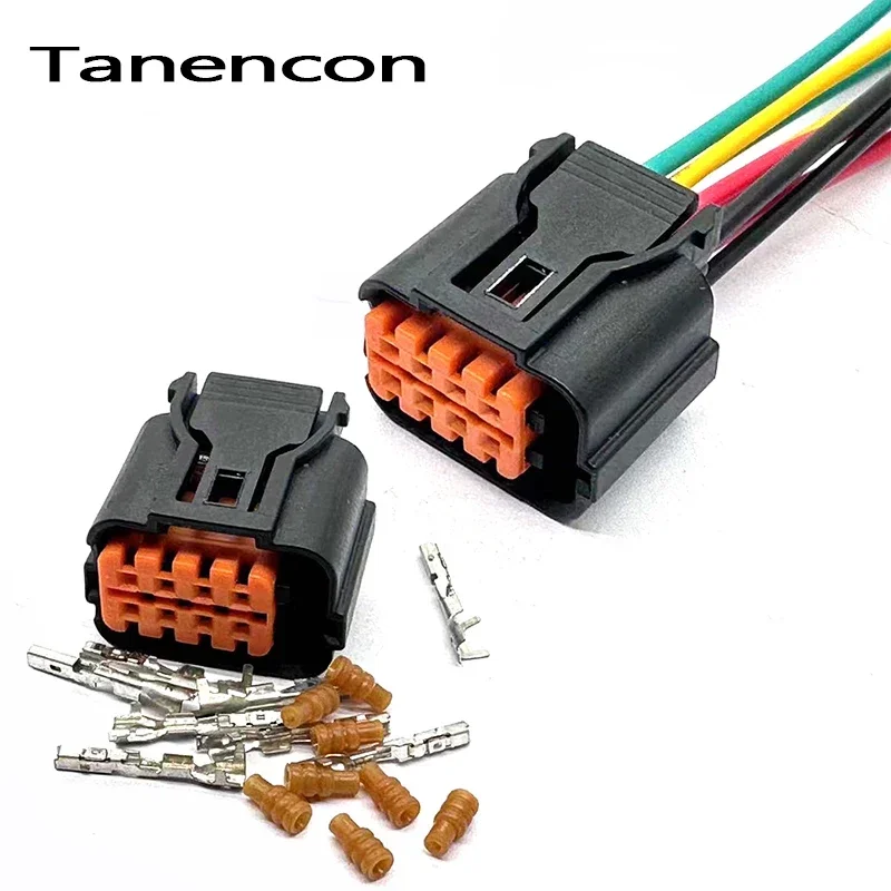 1 Set 8 Pin Automotive Waterproof Electrical Wire Harness Connector Front Bumper Radar Female Plug for Elantra HP285-08021