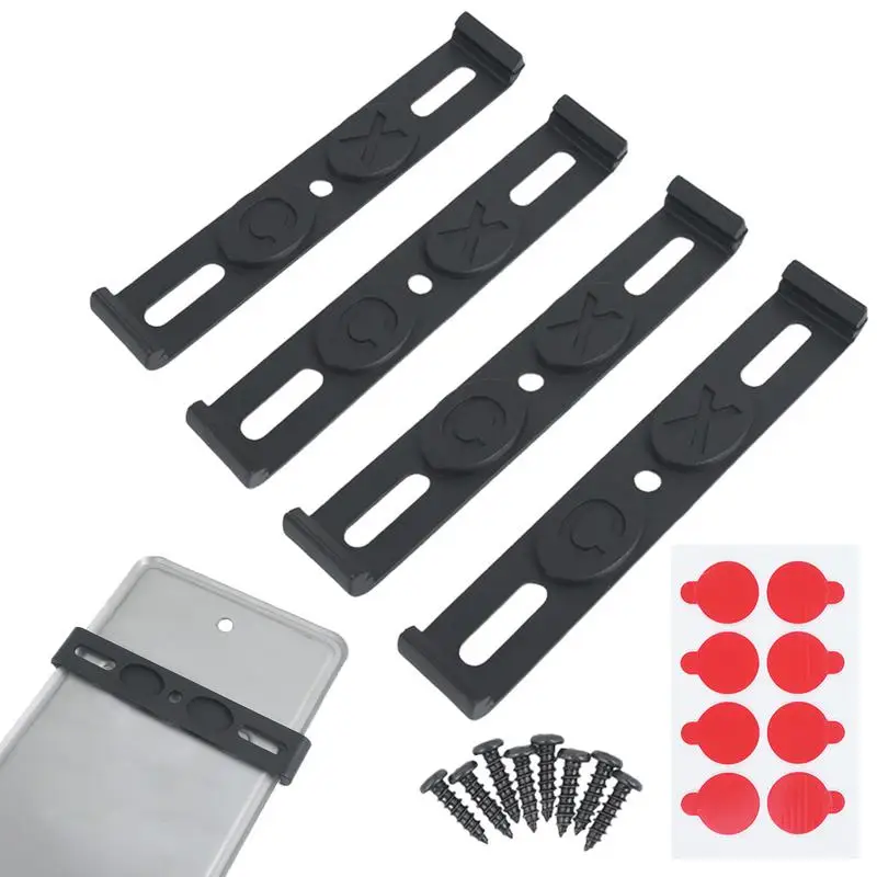 

1 set License Plate Holder Weather-Proof Frameless License Plate Frame Car Tag Frame for Front and Rear Car Tags Car Accessories