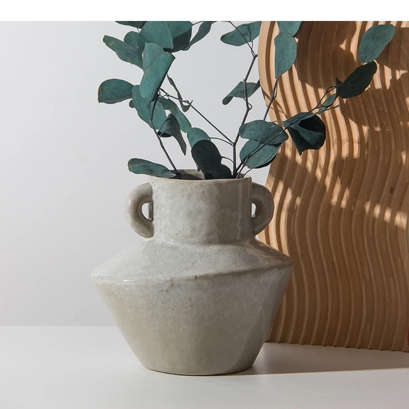 Minimalist Speckled Ceramic Vase Flower Pots Decorative Arrangement Floral Vases Desk Decoration Modern Home Decor