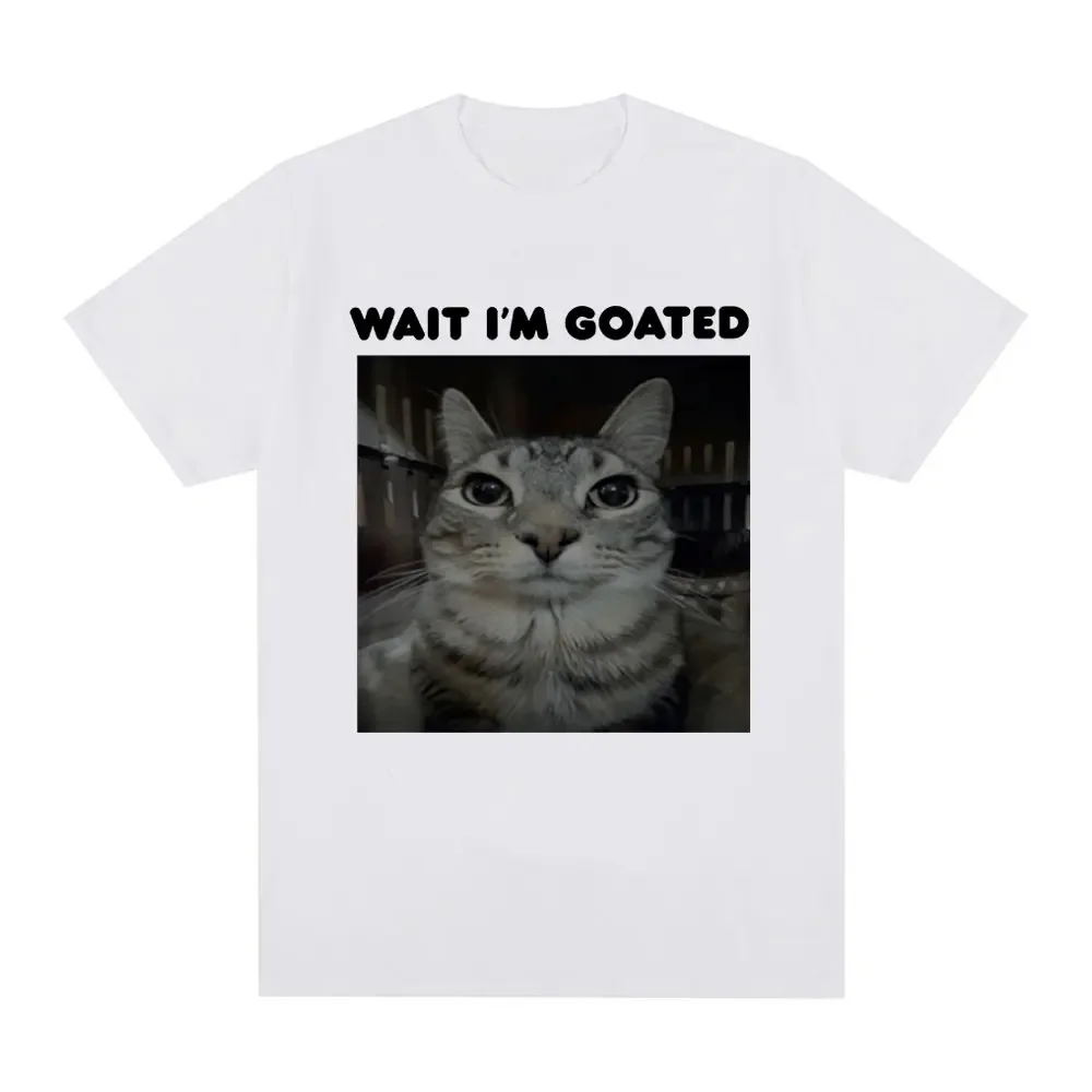 Camiseta de gato con meme divertido para mujer, ropa informal de gran tamaño, camisetas Vintage de Hip Hop, ropa de calle a la moda Y2K
