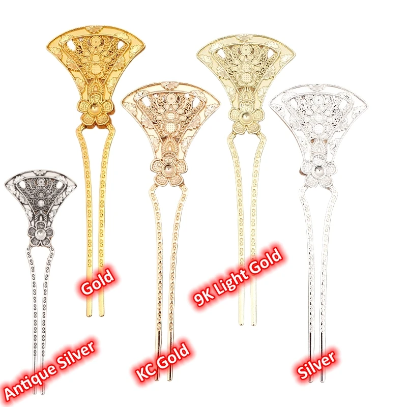 BoYuTe Alloy Hairpin Insert Hair Sticks Handmade Materials Diy Hair Jewelry Accessories and Components