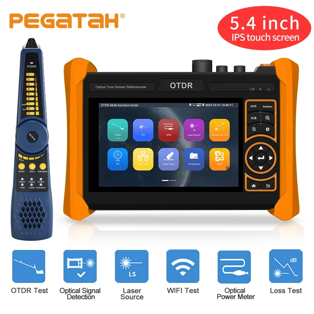 5,4 дюймовый OTDR тестер 1310/Нм IPS сенсорный экран OTDR оптический временной домен отражатель Utp кабель оптоволоконный тестер