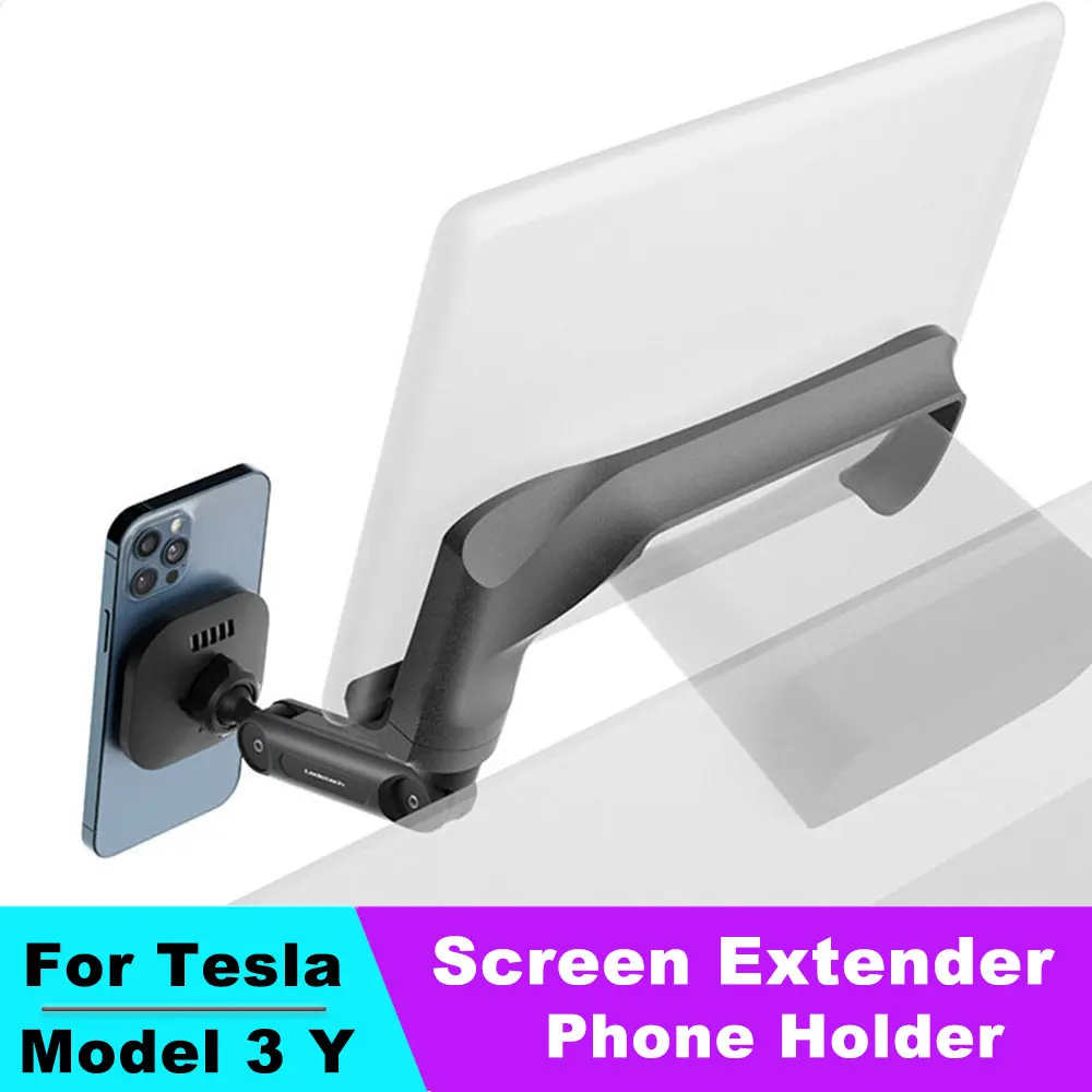 for Tesla Model Y 20-24 3 2016-2022 Hidden Flippable Bracket Magnetic Car Phone Holder Mobile Stand Support  Magsafe