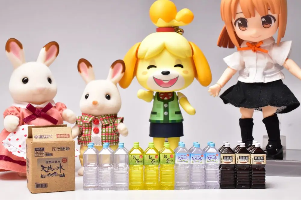 Tarlin capsule toys Buy by the box! PET bottle 3 Water Lemon drink Green tea Cola Cider box miniatures match 1/12 figures dolls