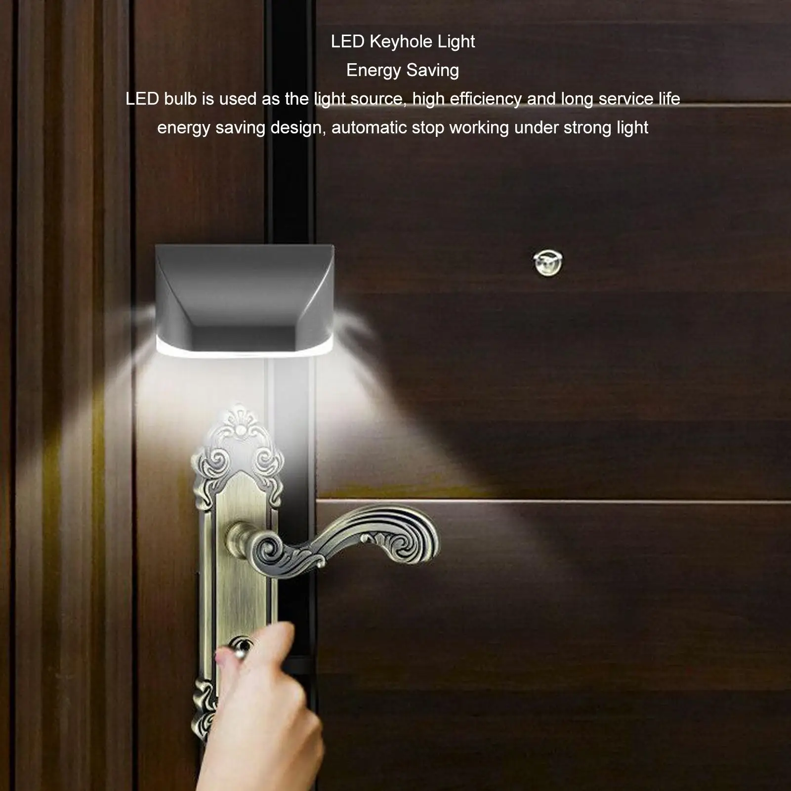 Motion Sensor LED Keyhole Light Battery Powered Easy Install White Lighting Long Lasting Indoor Hallway Illumination