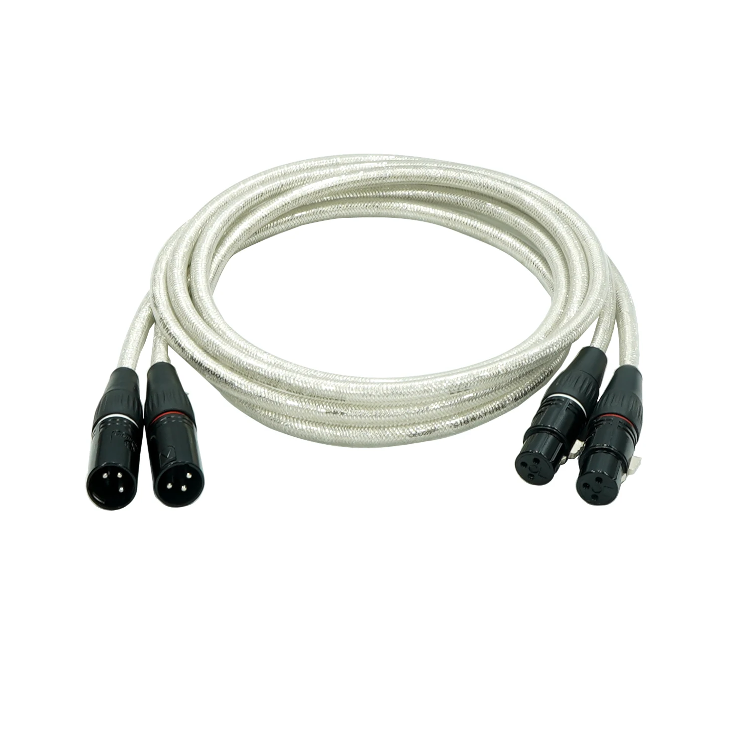 AVplay AV-0805 Double Layer Shielded 4 Core Silver Plated XLR Cable Wire Diameter 8mm  /Single Core 0.5ｍｍ² (1M/1.5M)