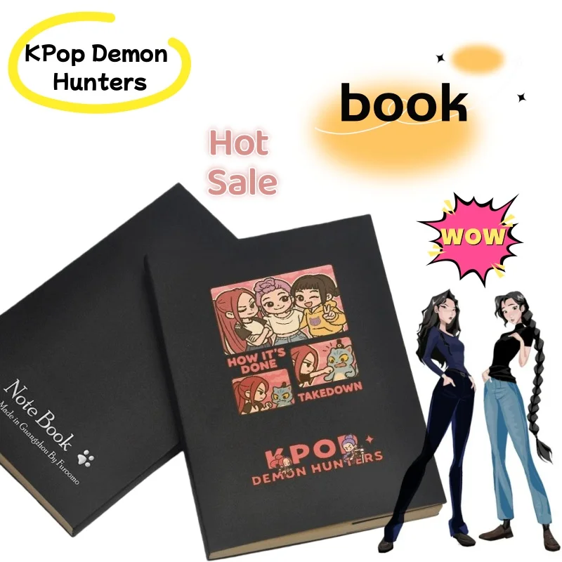 

KPop Demon Hunters Merchandise: Rumi, Mira, Zoi Fan Anime Notebook, Trendy Cartoon Notebook, Student Stationery Gift