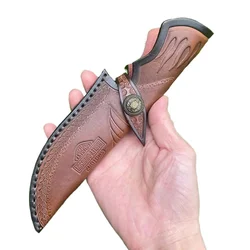 25.5cm Fixed Blade Knife Holsters Wholesale Cowhide Leather Scabbard Hunting Knife Leather Case For Survival Knife