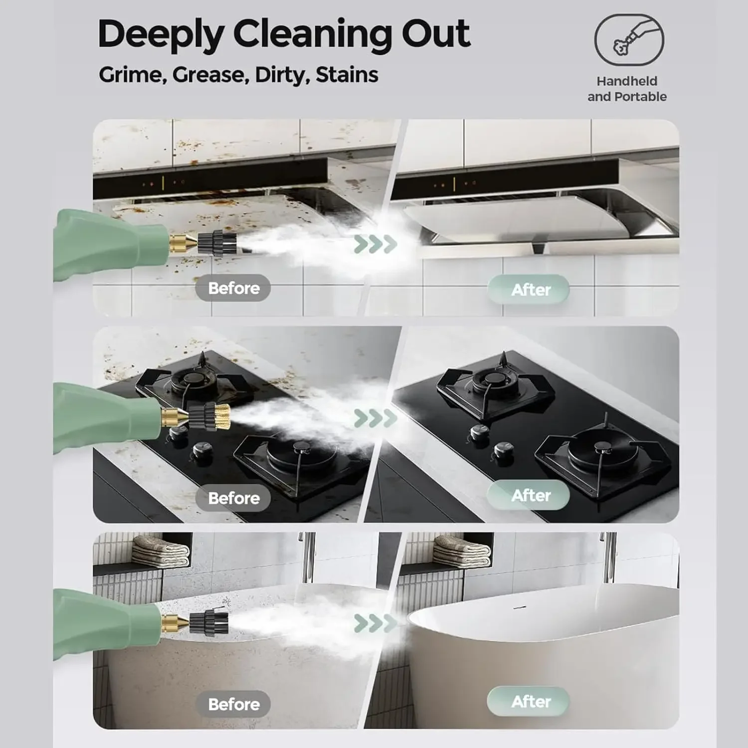 

In stock 110V 220V High Temperature and Pressure Steam Cleaner 2500W Electric Steaming Cleaner for Air Conditioner Kitchen Hood