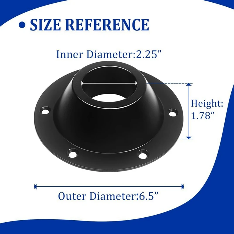 Flange de base de mesa de pedestal RV, Mesa Leg Mount Flush, Fácil de usar, Placa de base de montagem no piso