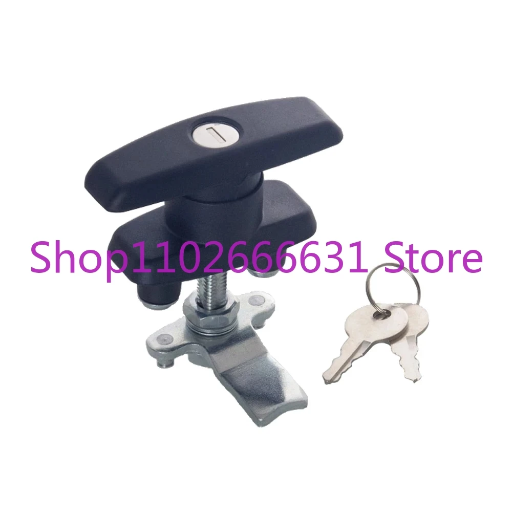 

T Handle Latch/Lock Keyed Alike Black Coated Fit for Cabinets Garage Letter-box Drawer File cabinet Wardrobe