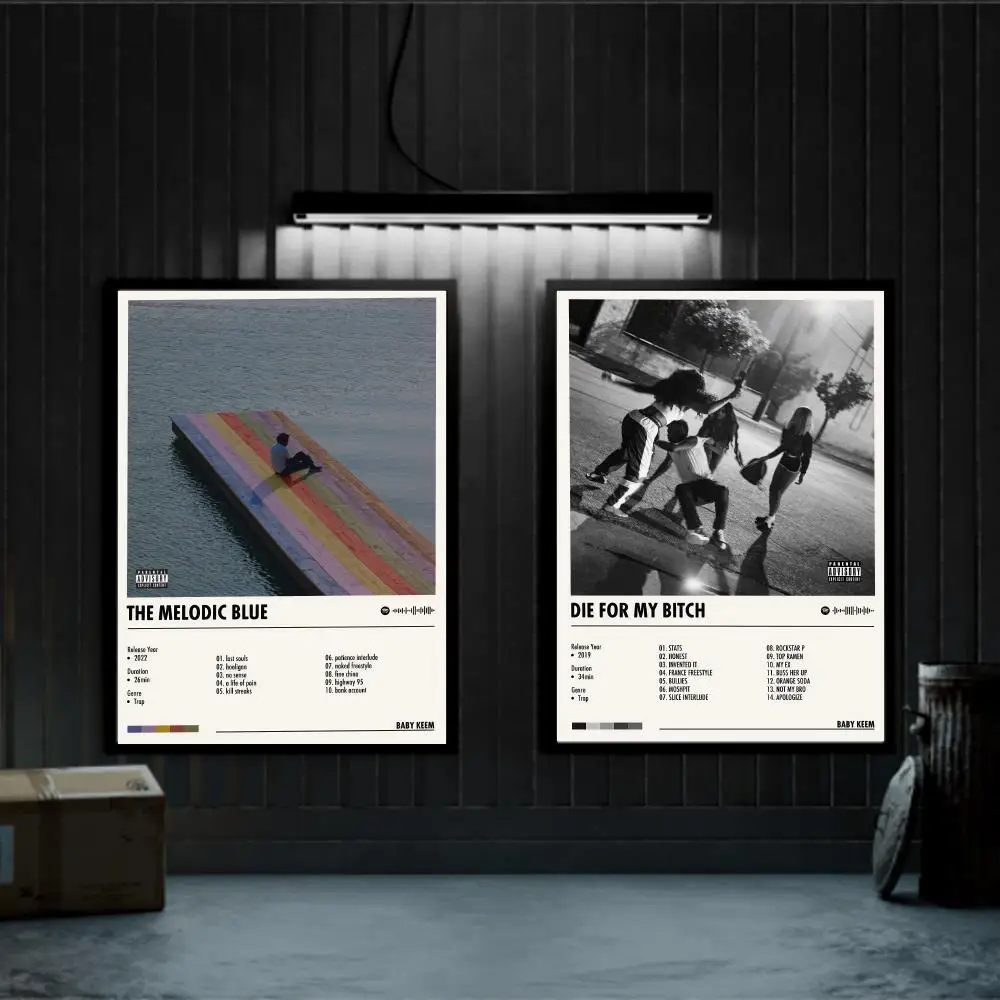 

B-Baby K-Keem Poster Prints Canvas Painting Wall Art Picture Living Room Home Decor Tracklist Music Album Cover