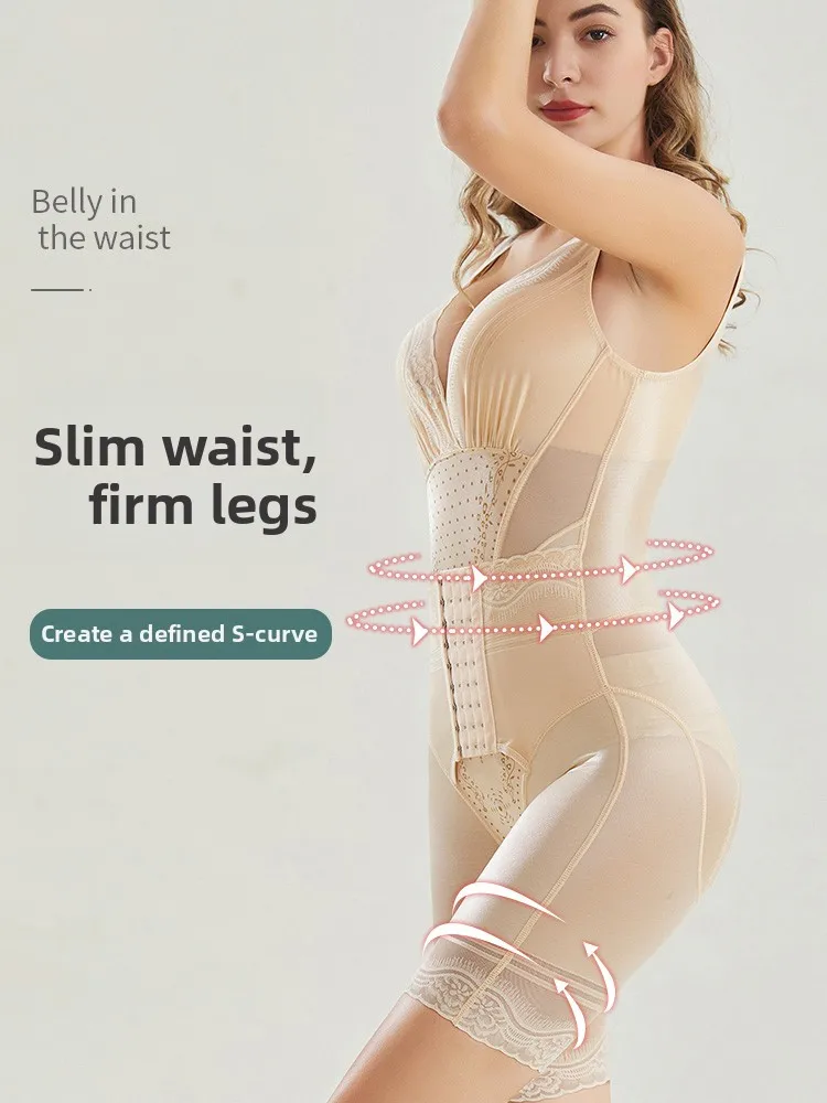 Upgrade Version Bodysuit Postpartum Tummy Control Women's Sexy Slimming Underwear Nylon Polyester Wireless Lace Trim Four Sea...