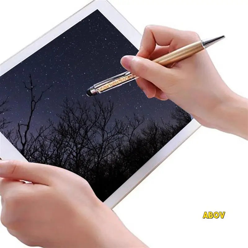 120Pcs Bling Bling 2-In-1 Slim Crystal Diamond Stylus Pen And Ink Ballpoint Pens (12 Colors)