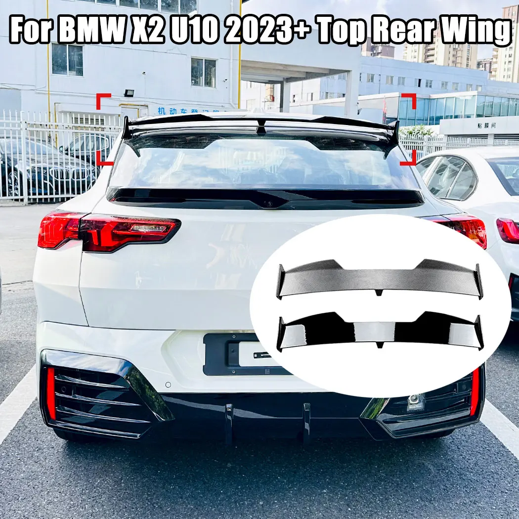 

Car Tail Wing Fixed Wind Wing Spoiler Splitter Diffuser For BMW X2 U10 2023+ Auto Exterior Guard Cover Trim Body Kit Modified