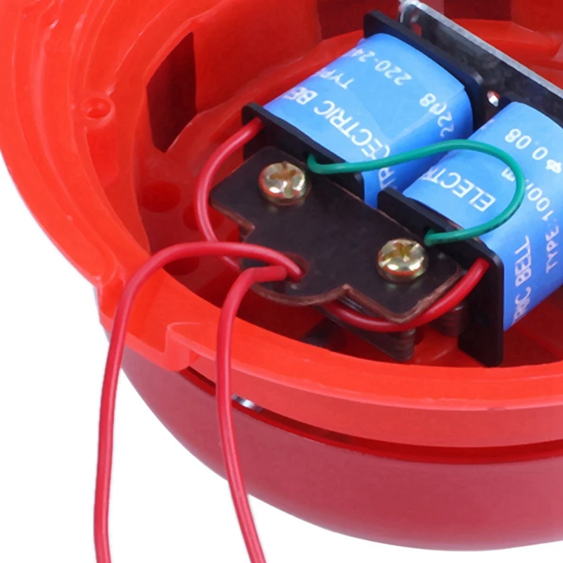 【Горячая】3X AC 220 В 100 мм диаметр 4 дюйма, школьная пожарная сигнализация круглой формы, электрический звонок, красный