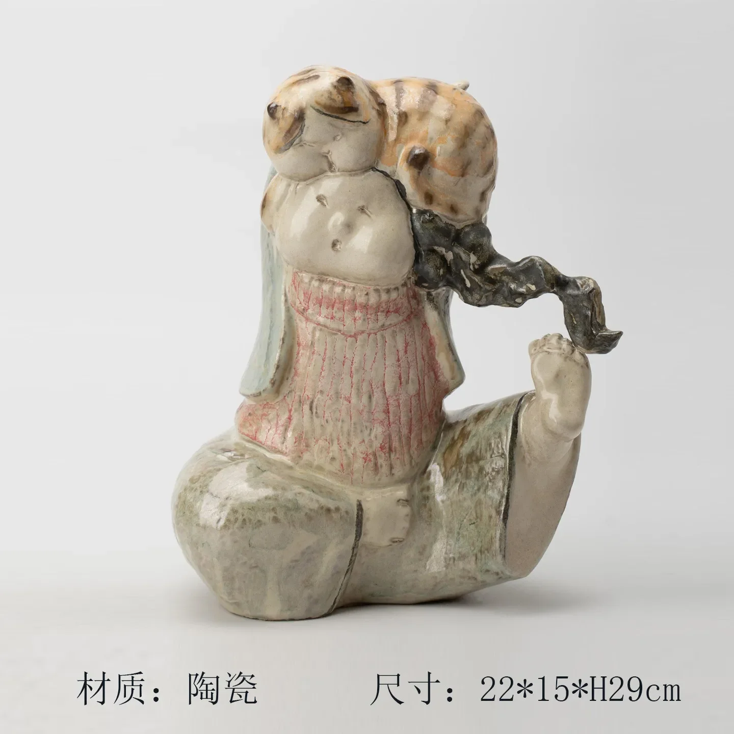 Jingdezhen ceramic hand-painted interesting abstract creative figure art sculpture ornament