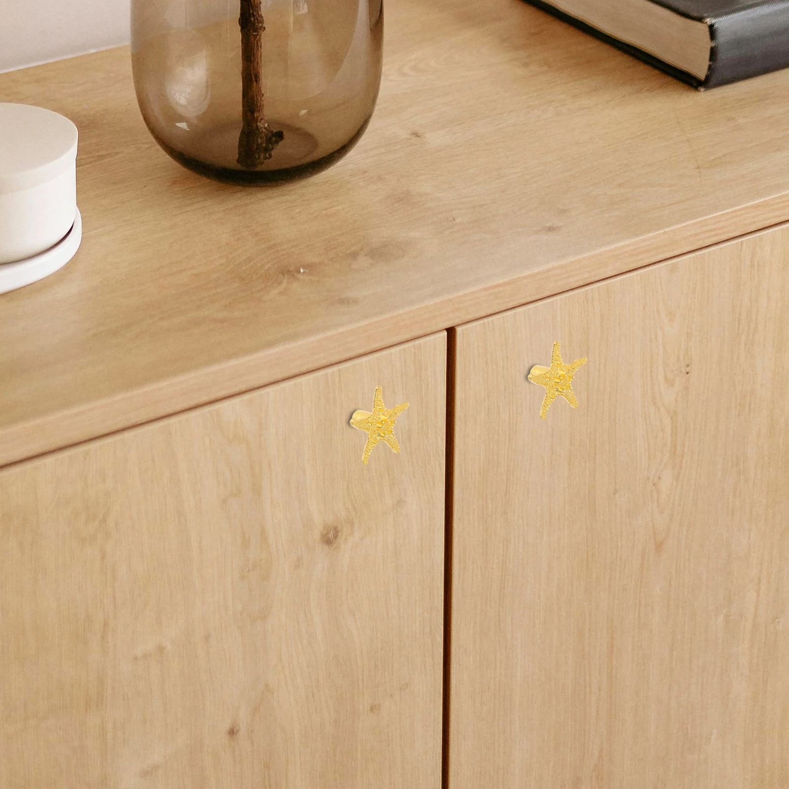 

4 Pcs Dresser Drawer Handle Pull Handles Star Shape Elegant Cabinet Furniture Pulls Replacement Golden Hardware