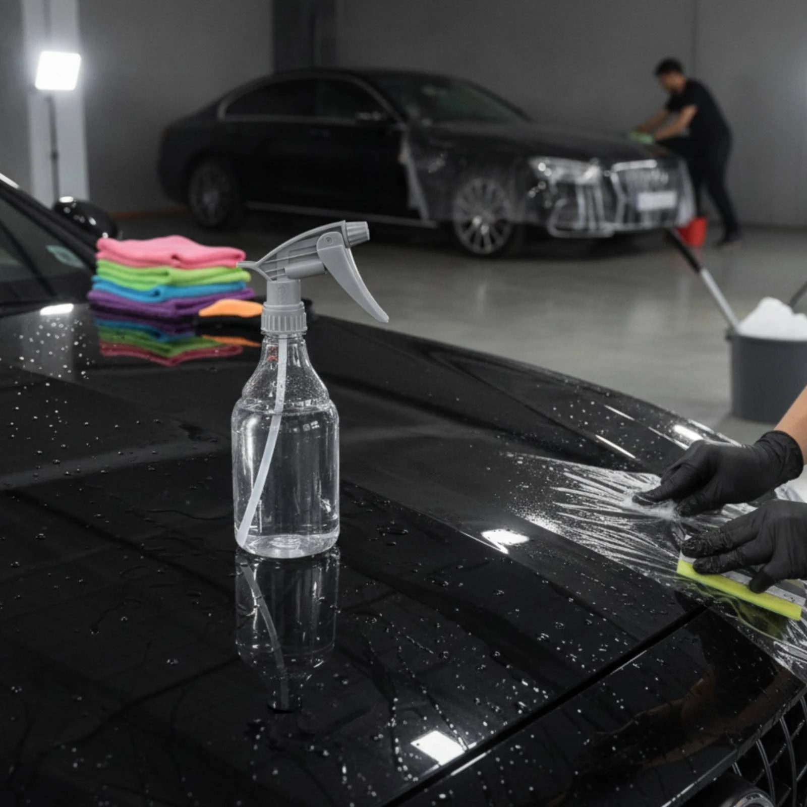 Trigger Spray Head Lightweight Trigger Sprayer Head Spray Nozzle with Suction Tube Tube Compact for Car Detailers, Detailing