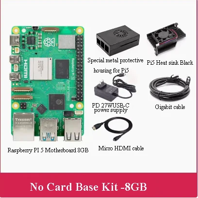 

Raspberry PI 5 Cardless Base Kit 8G Development Boards