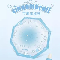 1Pcs Sanrio Umbrella  Sun Umbrella Sunny and Rainy Day Two-way Sunscreen Anti-ultraviolet Tri-fold Automatic Umbrella