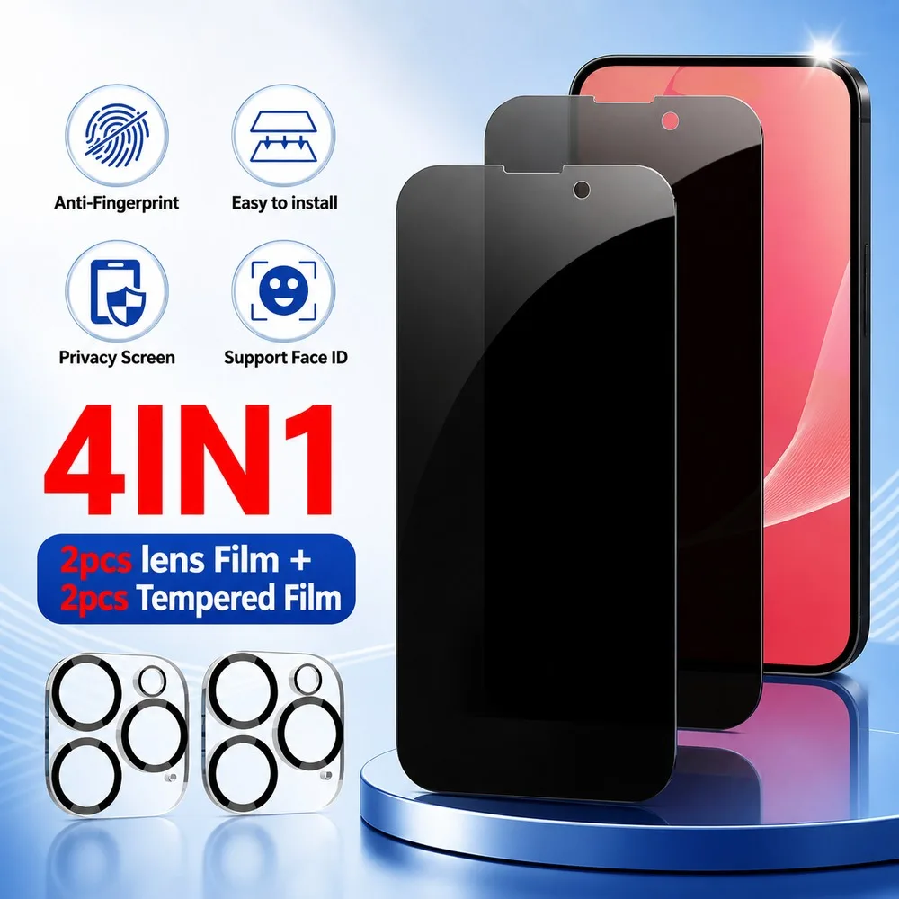2+2 Stück Privatsphäre-Schutzglas für Realme GT Master GT3 GT5 GT6 Anti-Spy Displayschutz für Realme GT 6T 7 7T 7 Pro