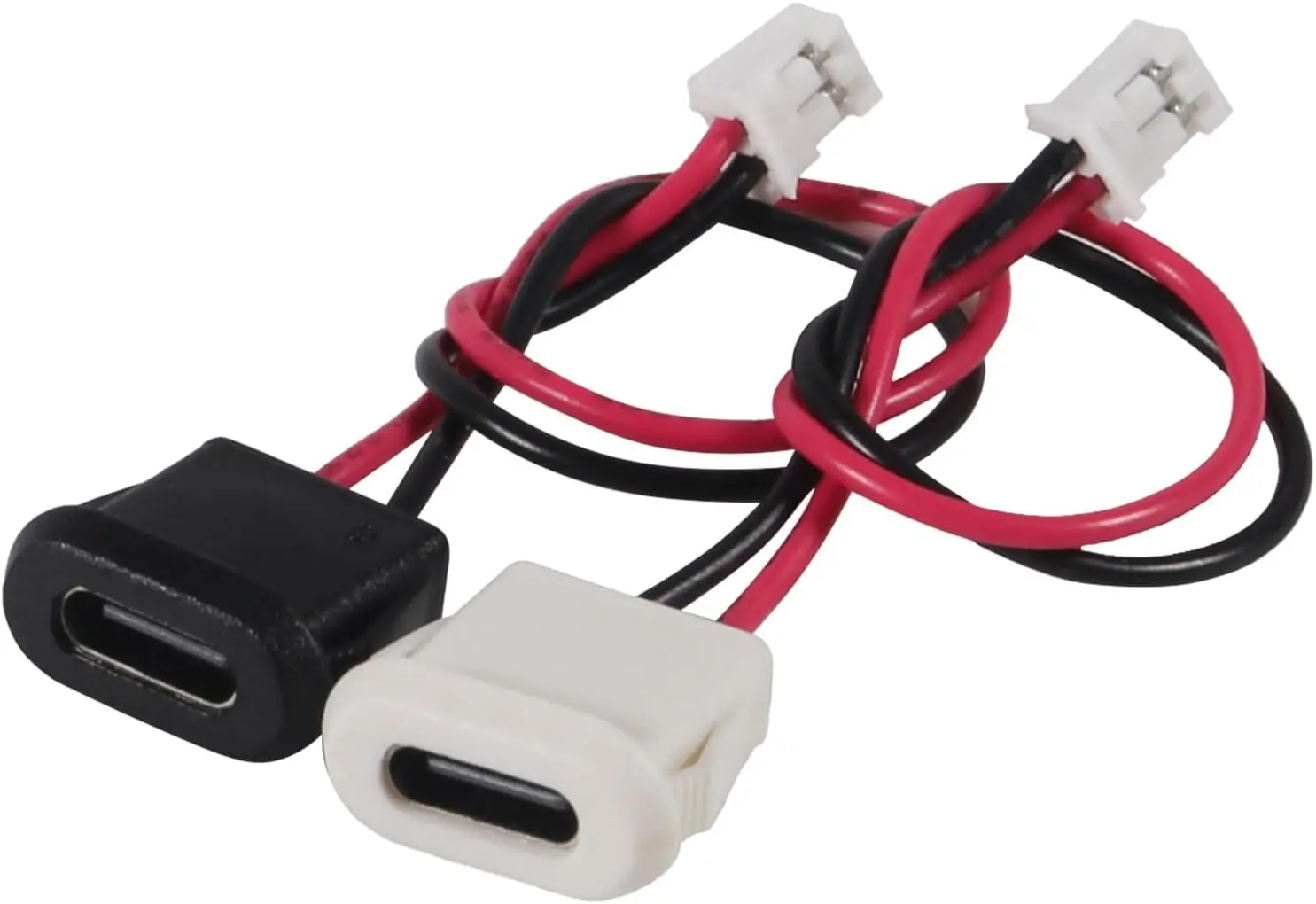 20pcs Type-C Female Chassis Connector USB C Female Chassis 2P Direct Crimp Jack Female Charging Port Waterproof Extension Power