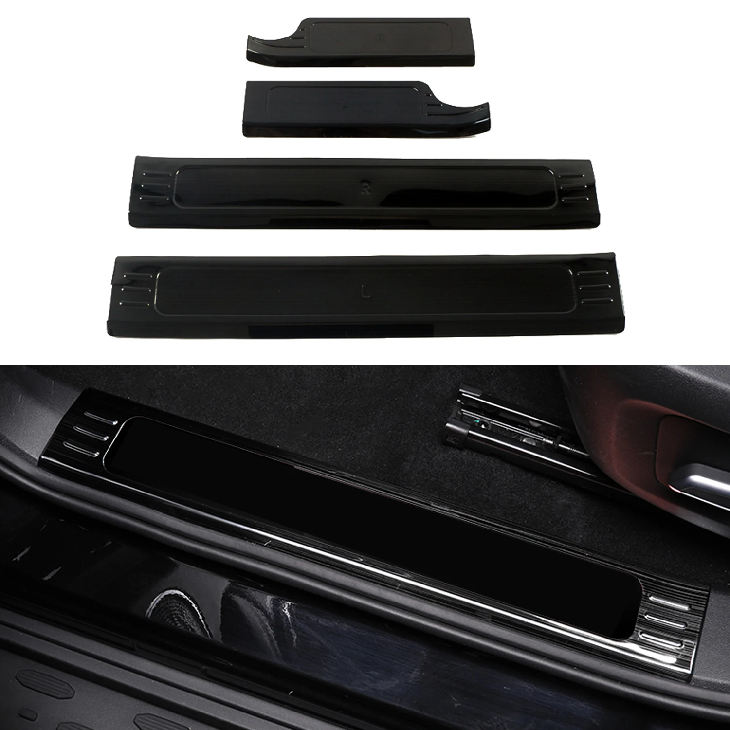 For Great Wall GWM Tank 300 2020-2024 Stainless Steel Car Door Sill Scuff Plate Exterior Inner Built Threshold Parts Accessories