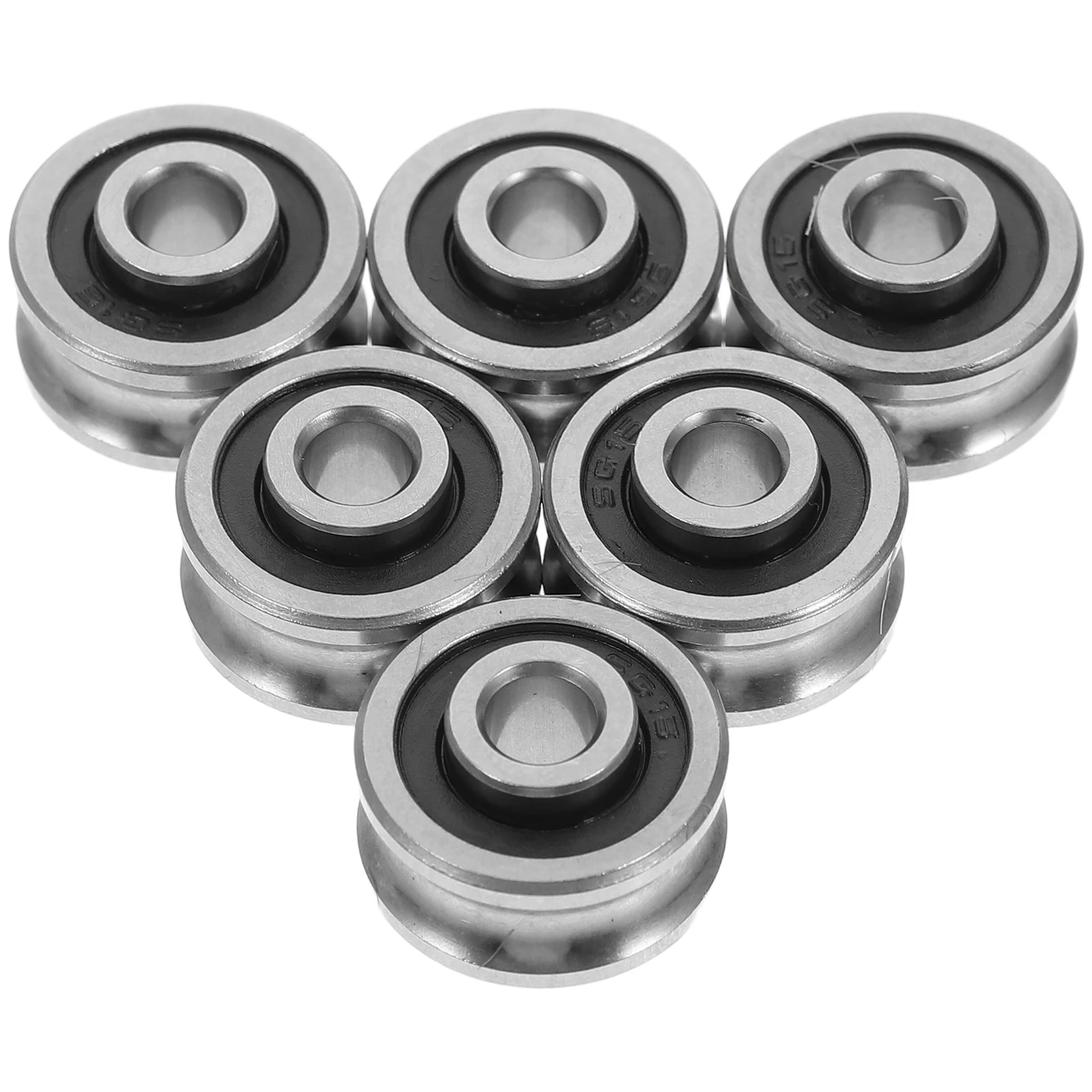 

6pcs Groove Ball Bearings for Computer Embroidery 3D Printer Pulley Wheels 3d Printer U Groove Metal Pulley