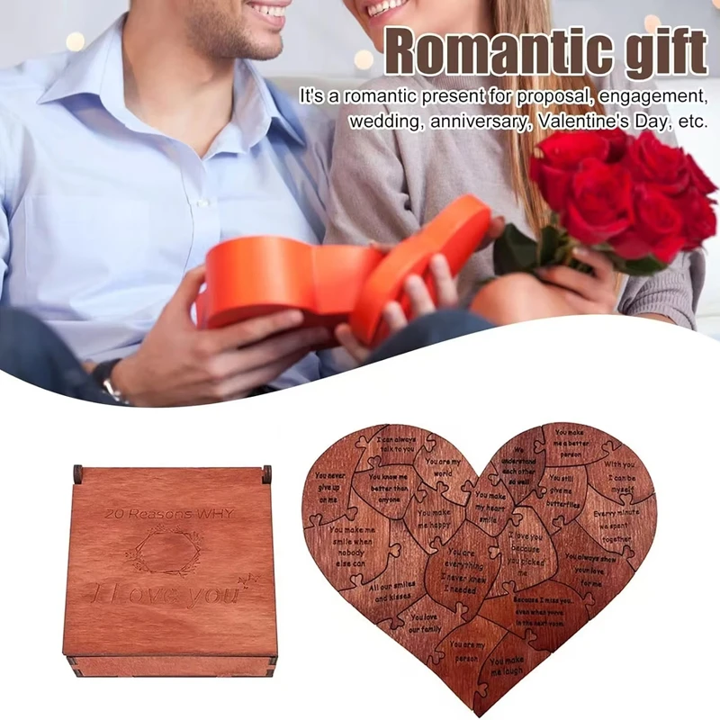 Love Gift Puzzle Engraved Home Decor Sentimental Gifts Personalized Mother's Day Valentine Day Gift